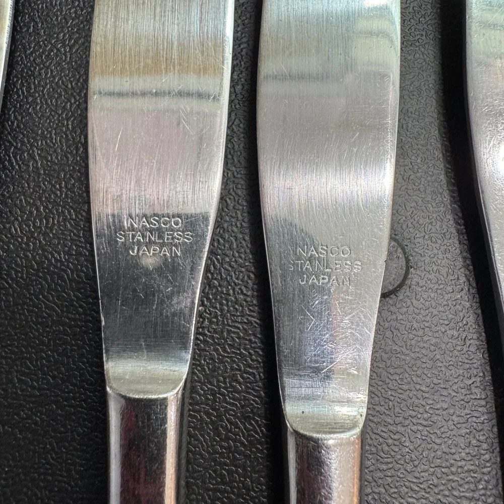 Nasco Embrace Stainless 18 Pc Flatware Set Japan Rose Floral Design Knives Forks